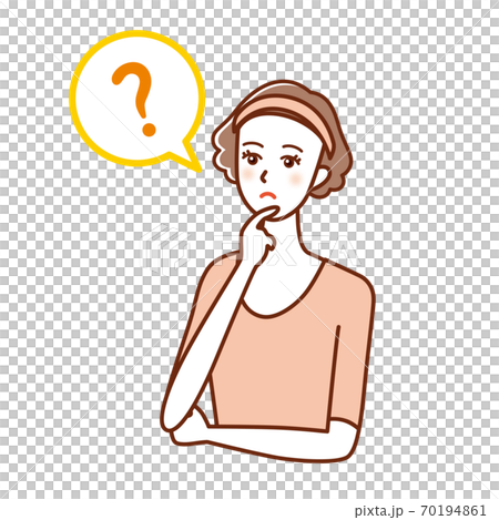 Women in their 30s and 40s with various facial expressions thinking about skin care I don't know Women in their 30s and 40s with various facial expressions thinking about skin care I don't know 70194861