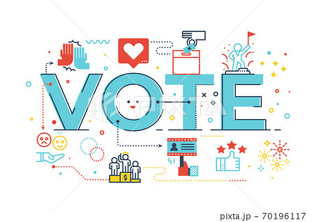 Vote word illustration 70196117