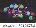 Black friday sale illustration design with neon light text style 70196738