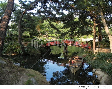 広島市の大名庭園：縮景園 70196866