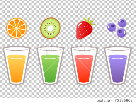 フルーツジュースのイラスト素材