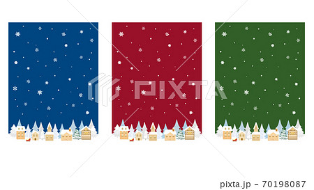 雪景色 街 風景 カラーバリエーション 雪景色 街 風景 カラーバリエーション 70198087