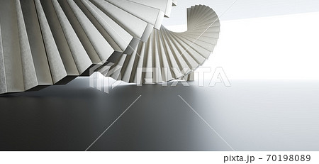 Luxury parametric abstract architectural minimalistic background. Contemporary showroom. Modern black exhibition Empty gallery. Stand, gold table. Interior backlight. 3D illustration and rendering. Luxury parametric abstract architectural minimalistic background. Contemporary showroom. Modern black exhibition Empty gallery. Stand, gold table. Interior backlight. 3D illustration and rendering. 70198089