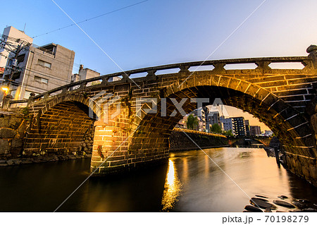 眼鏡橋・中島川ライトアップ　【長崎市】 70198279