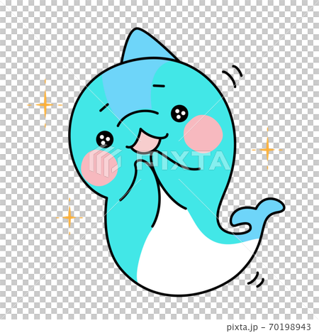 海豚乞求甜心插畫素材 海豚乞求甜心插畫素材 70198943