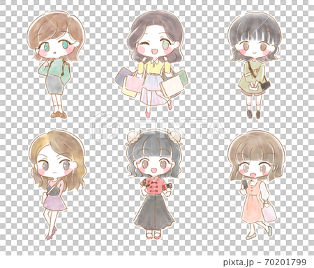 Fashionable girl 3 ・ A pattern 70201799