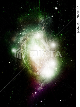 Stars, dust and gas nebula in a far galaxy 70201846