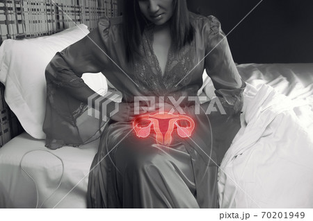 Have a stomach ache because implantation cramping 70201949