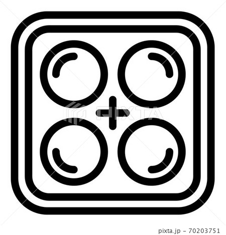 Silicone ice tray icon, outline style 70203751