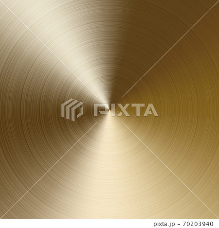 ヘアライン加工されたゴールドの金属旋盤のイラスト素材