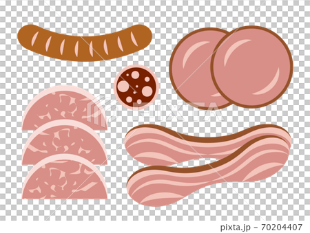 加工肉的插圖 70204407
