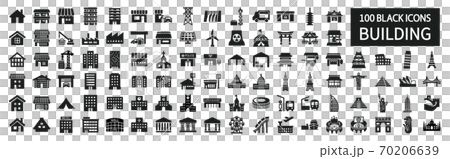 Architectural icon set around the world 70206639