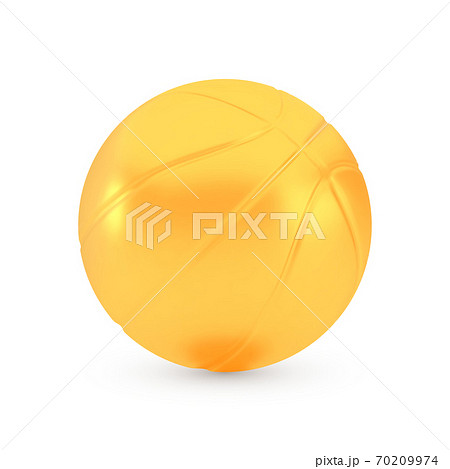 Golden basketball award concept, shiny realistic metallic ball 70209974