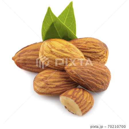 Almonds isolated on white background 70210700