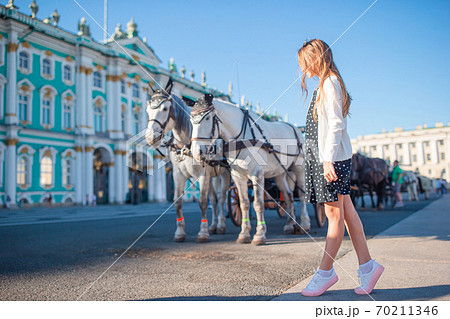 Cute girl in Sankt Petersburg in Russia 70211346