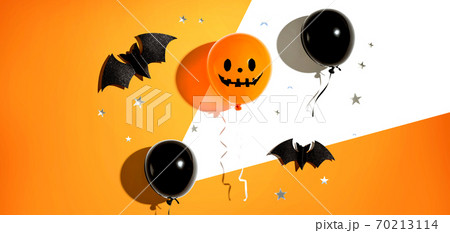 Halloween balloon ghost with bats 70213114