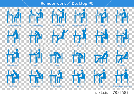 Online Meeting Home Remote Work PC PC eps Icon AI Vector 70215831
