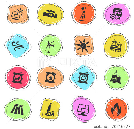 Power generation industry icons Power generation industry icons 70216523