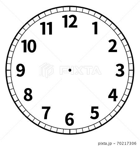 Simple Clock Face Silhouette Illustration Material Stock Illustration