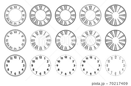 Clock Face Silhouette Stock Illustration