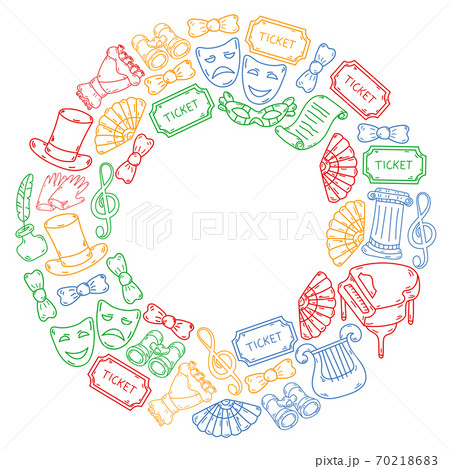 Perfomance, theatre with little children. Kindergarten kids in fairy tale scenes. Young actors perfoming Red Riding Hood and Shakespeare Hamlet. Robin hood costume. 70218683