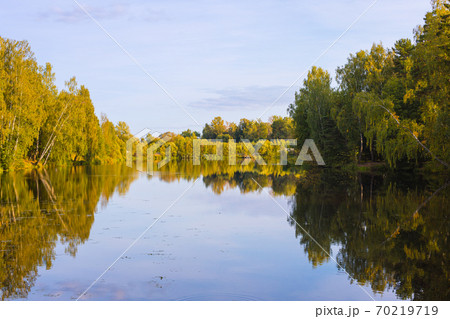 Beautiful landscape in Zaharovo museum park, Russia 70219719