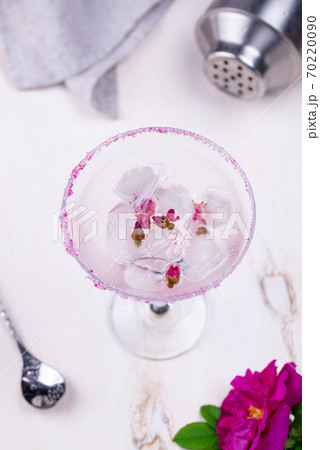 Pink cocktail Margarita with rose syrup Pink cocktail Margarita with rose syrup 70220090