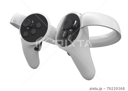 Virtual reality controllers for online and cloud gaming isolated on white Virtual reality controllers for online and cloud gaming isolated on white 70220168