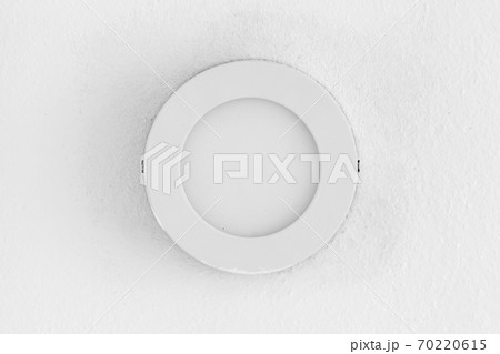 Round recessed light element close-up photo 70220615