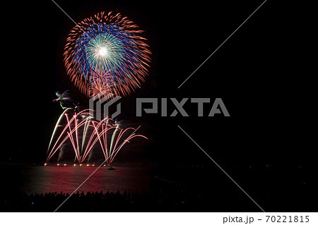福井県坂井市 三国花火大会の写真素材