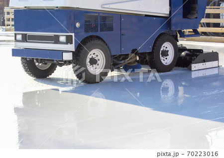 special machine ice harvester cleans the ice rink. transport industry special machine ice harvester cleans the ice rink. transport industry 70223016