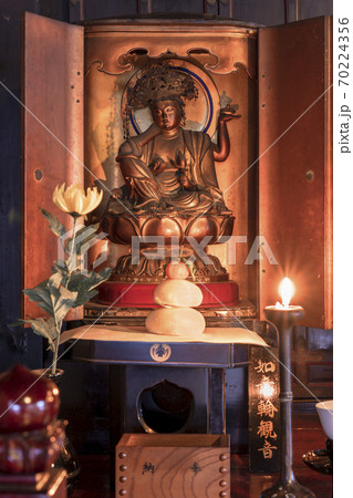 東京・上野] 上野の寛永寺にある七福神の護国院に祀られる如意輪観音