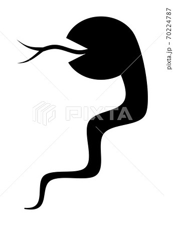 舌を出すヘビのイラスト素材