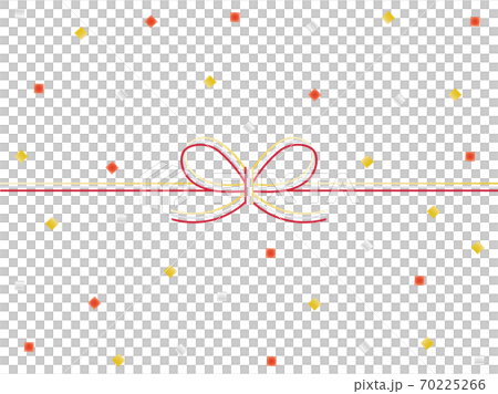 年賀素材64　水引き　紙吹雪 70225266