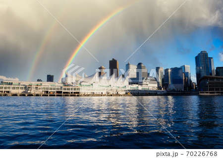 Canada Place and commercial buildings in Downtown Vancouver 70226768