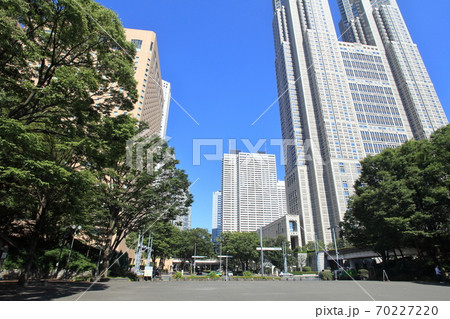 新宿中央公園から見た高層ビル街 新宿中央公園から見た高層ビル街 70227220