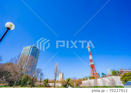 芝公園から見た東京タワー　【東京都】 70227912