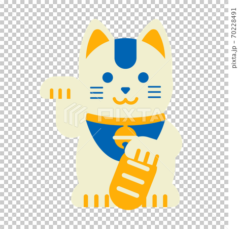 New Year's card beckoning cat illustration material 70228491