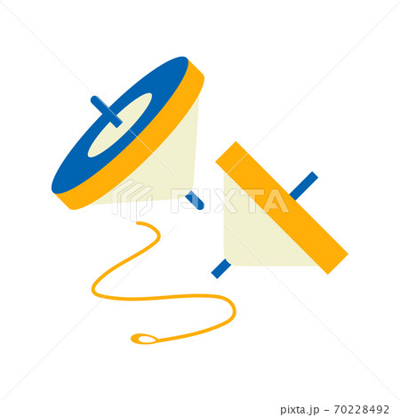 正月 年賀状 独楽 イラスト素材のイラスト素材