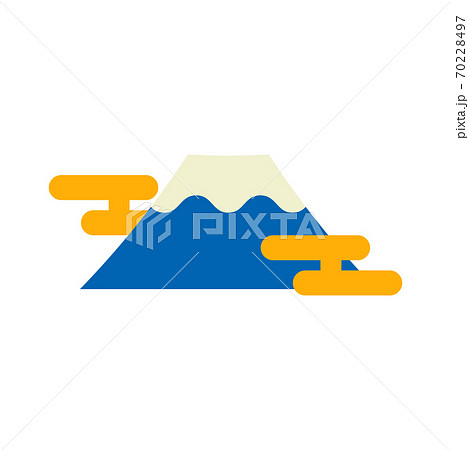 正月 年賀状 富士山 イラスト素材のイラスト素材