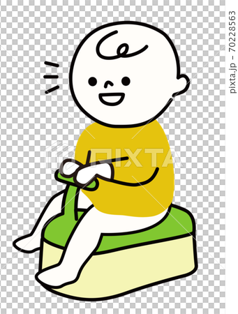 Baby going to potty training 70228563