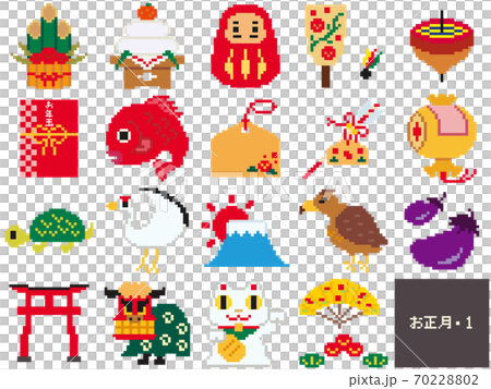 New Year's material illustration ・ 1 70228802