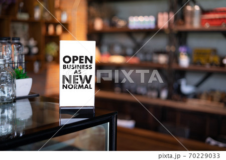 OPEN BUSINESS AS NEW NORMAL Coronavirus corona virus prevention on OPEN BUSINESS AS NEW NORMAL Coronavirus corona virus prevention on 70229033