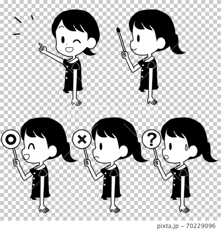 ポインターなどを持つ女の子 ポインターなどを持つ女の子 70229096