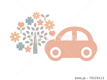 カーライフのイメージ 車と植物 カーライフのイメージ 車と植物 70229113