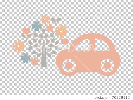 カーライフのイメージ 車と植物 カーライフのイメージ 車と植物 70229113