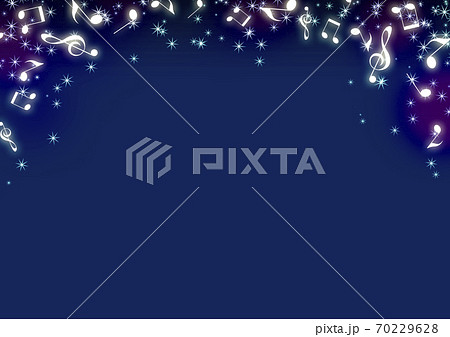 音楽 音符 背景 フレーム イラスト 黒 光 音楽 音符 背景 フレーム イラスト 黒 光 70229628