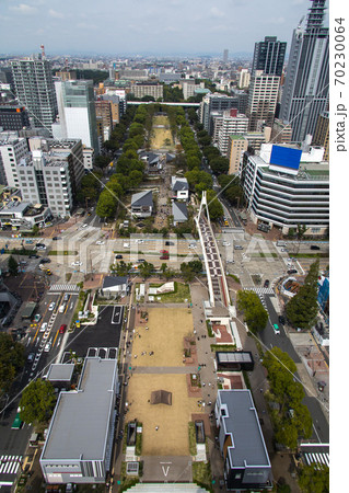 リニューアルした久屋大通りパーク北側　テレビ塔展望台から 70230064