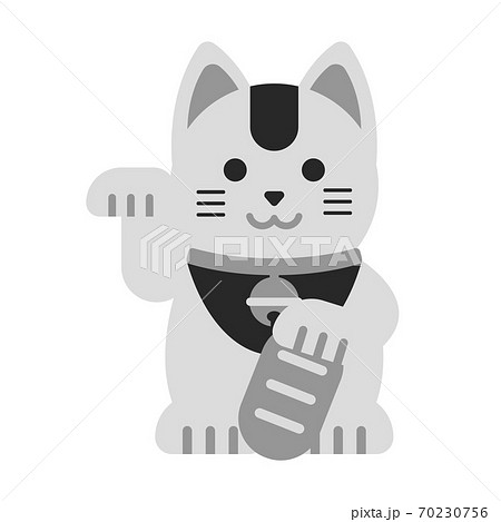 正月 年賀状 招き猫 イラスト素材のイラスト素材 70230756 Pixta