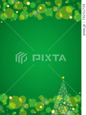 クリスマスツリー キラキライルミネーション背景 緑のイラスト素材 クリスマスツリー キラキライルミネーション背景 緑のイラスト素材